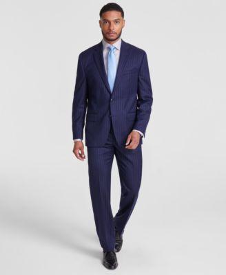 Michael Kors Mens Classic Fit Pinstripe Wool Blend Stretch Suit Separates Product Image