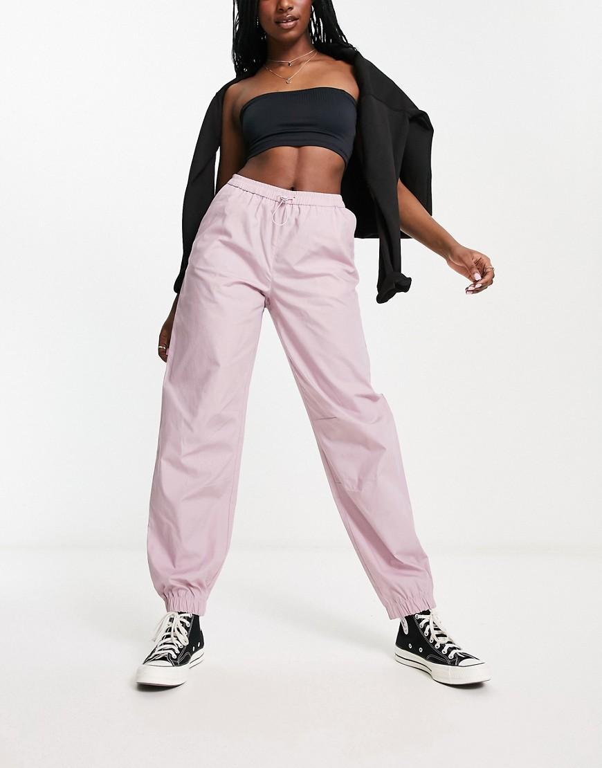 JDY cuffed parachute pants in lilac Product Image