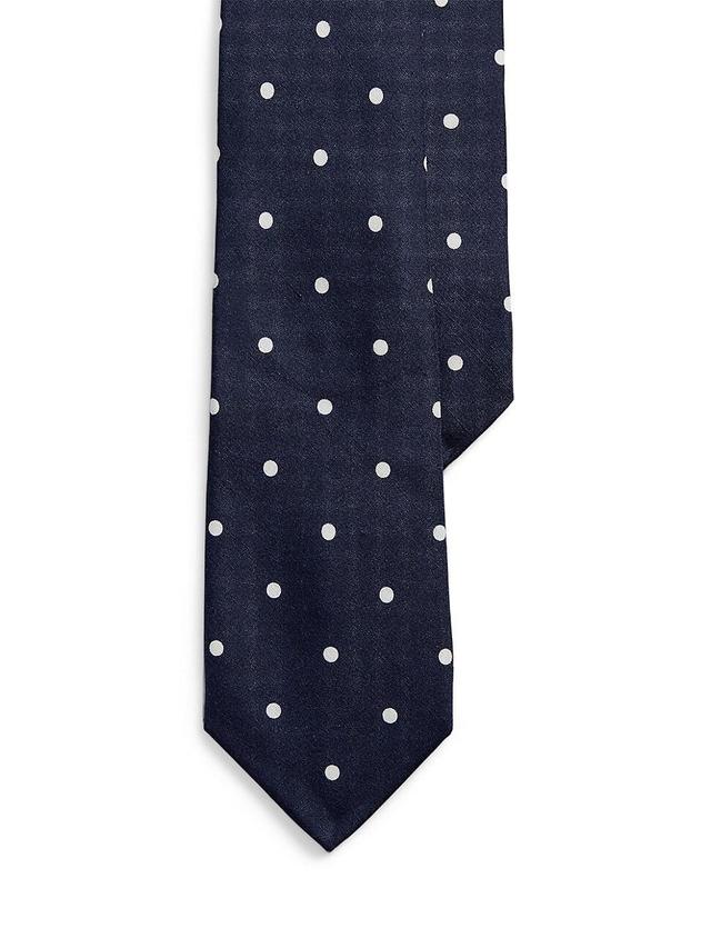 Mens Polka Dot Silk Woven Tie Product Image