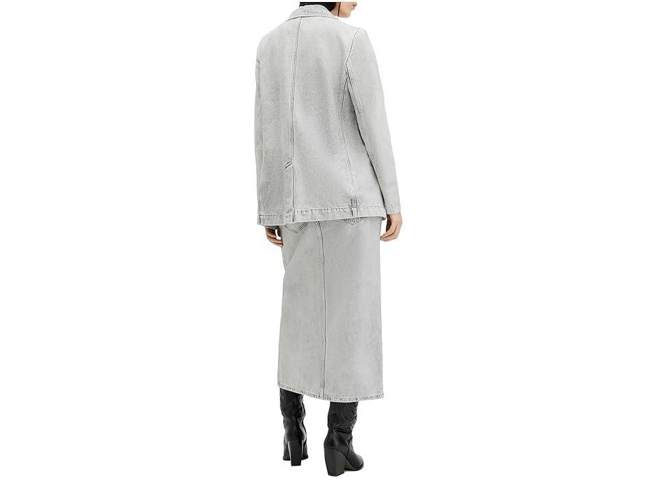 AllSaints Honor Maxi Skirt (Snow Grey) Women's Skirt Product Image