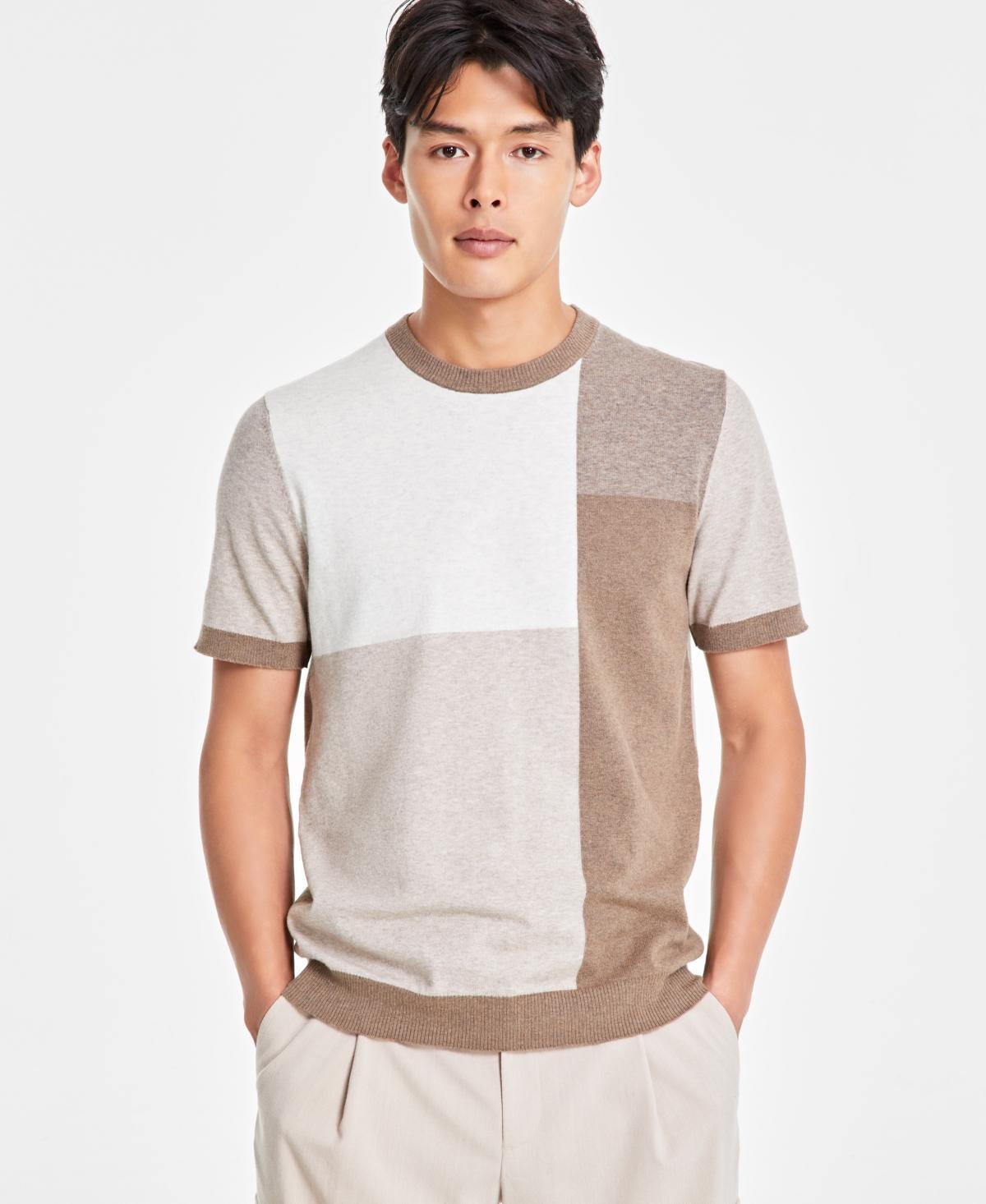 Alfani Mens Colorblock Sweater T-Shirt, Created for Macys Product Image