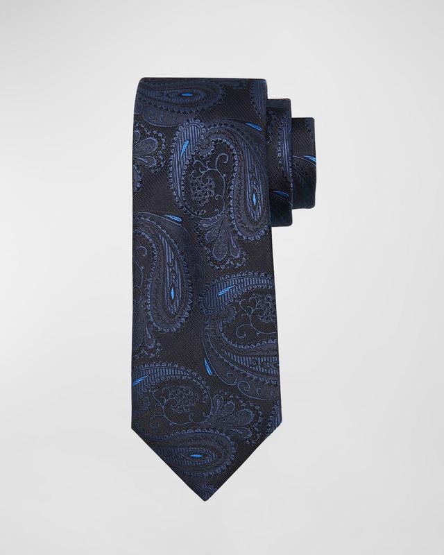 Mens Woven Paisley Silk Tie Product Image