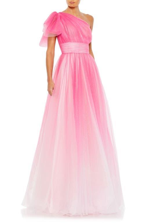 Mac Duggal Sparkle One-Shoulder Tulle Ball Gown Product Image