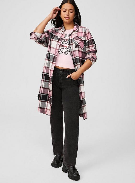 Flannel Midi Shacket Product Image