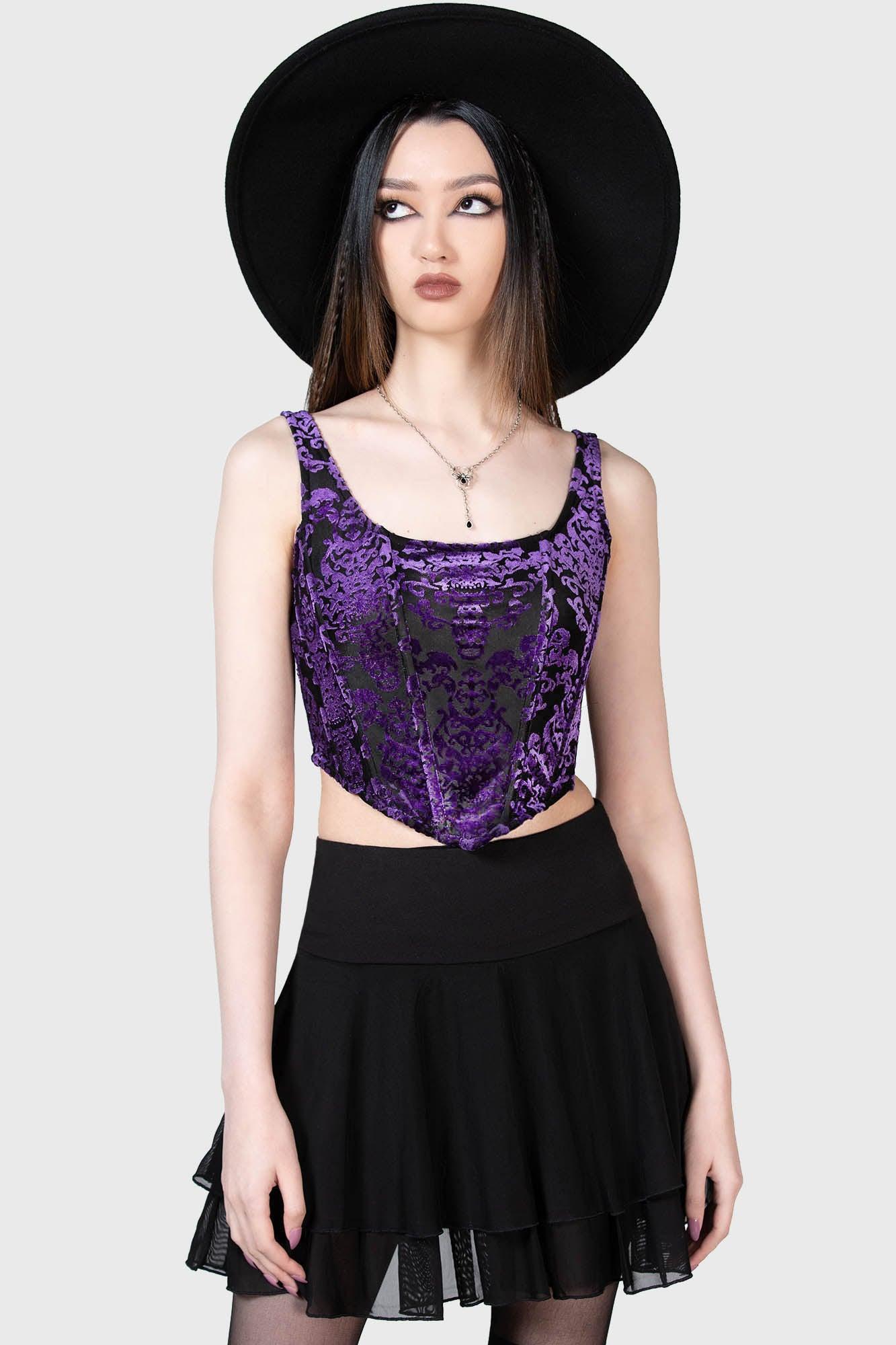 Snarl Corset Top [PURPLE] Female Product Image