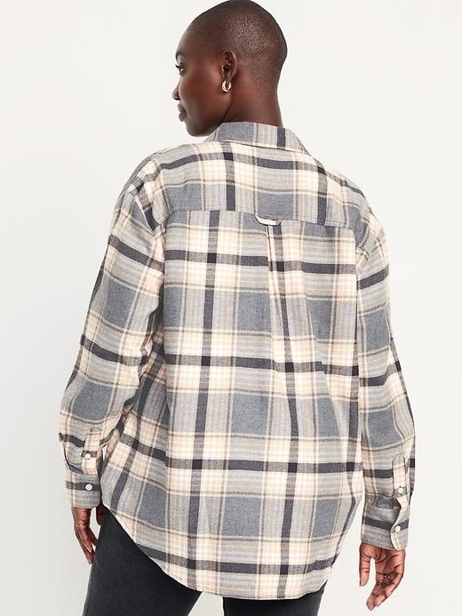 Flannel Boyfriend Button-Down Shirt Product Image