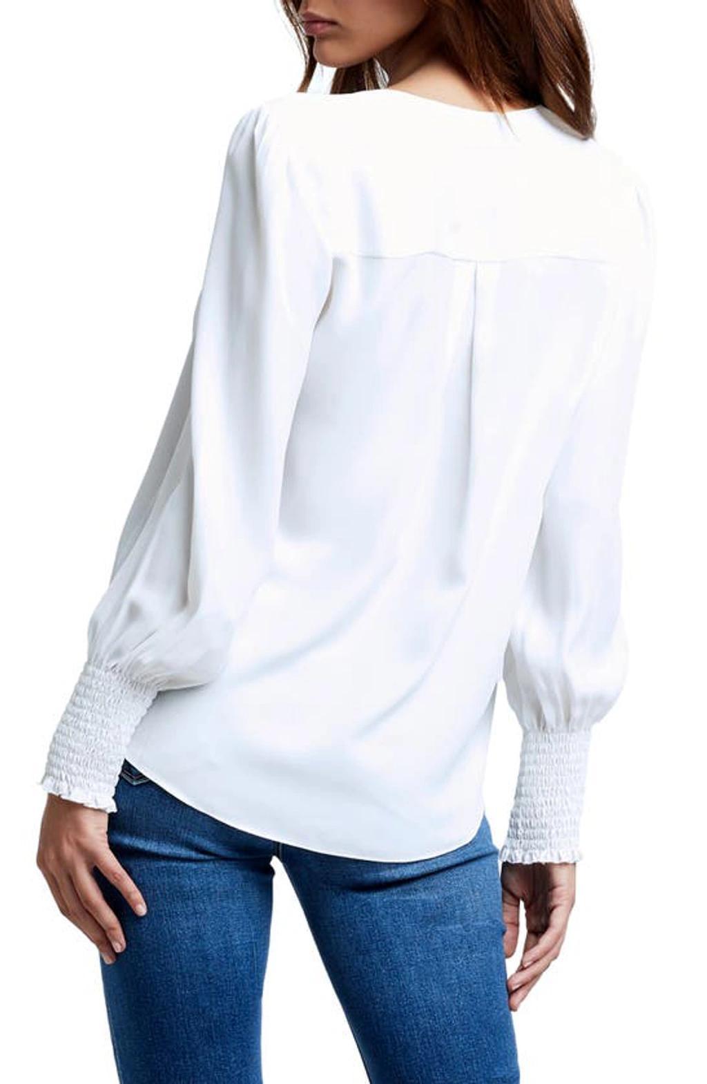 Enzo Cross-front Blouse In Ivory Product Image