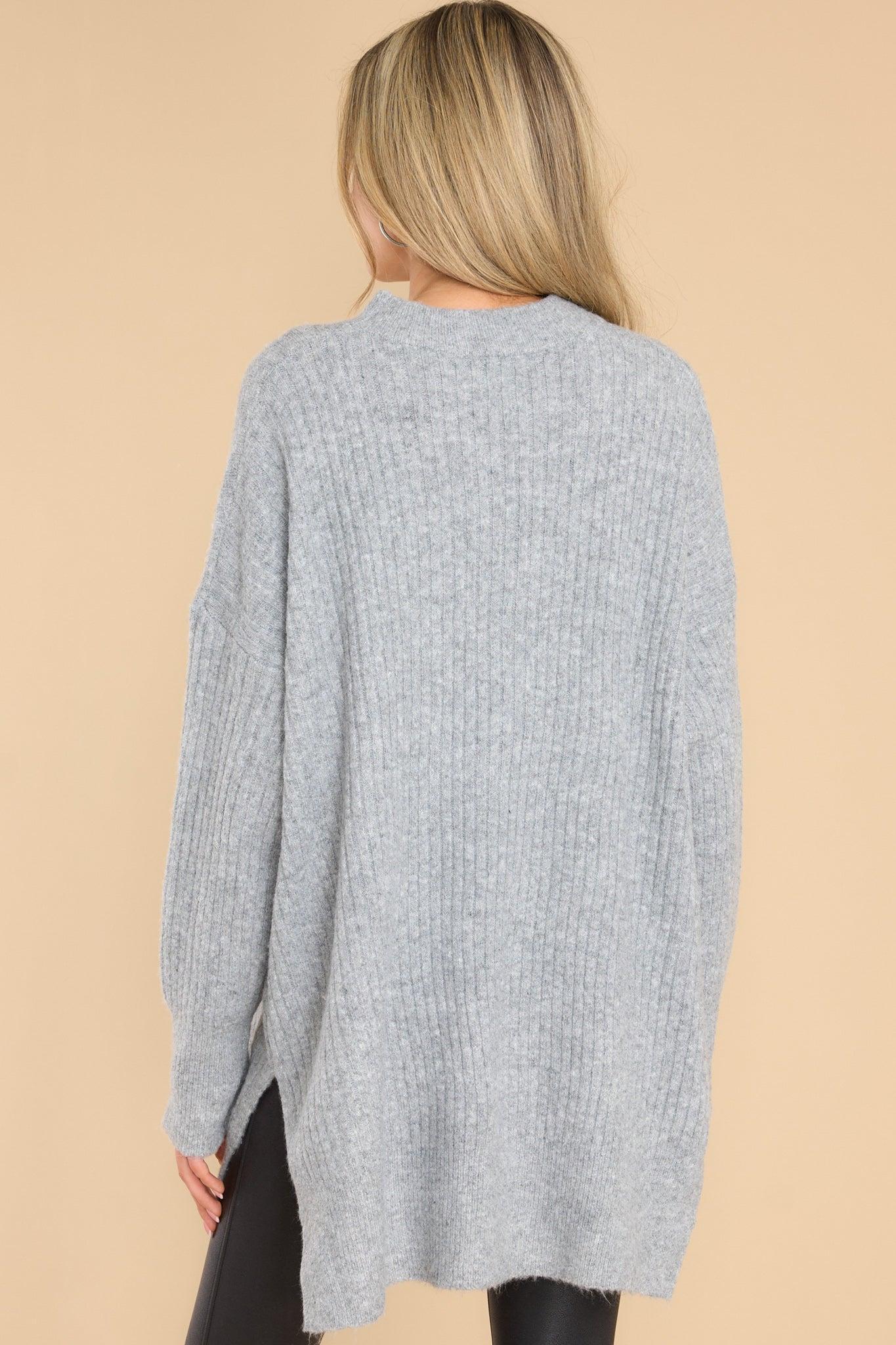 Fireside Flirt Heather Grey Sweater Product Image