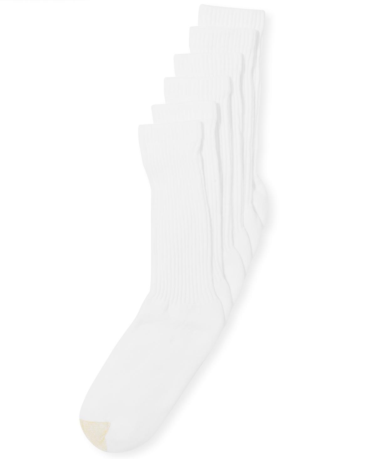 Mens 6-Pack Extended Athletic Crew Socks Product Image