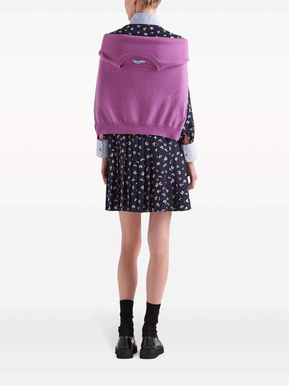 Cashmere Crew-neck Sweater In Purple Product Image