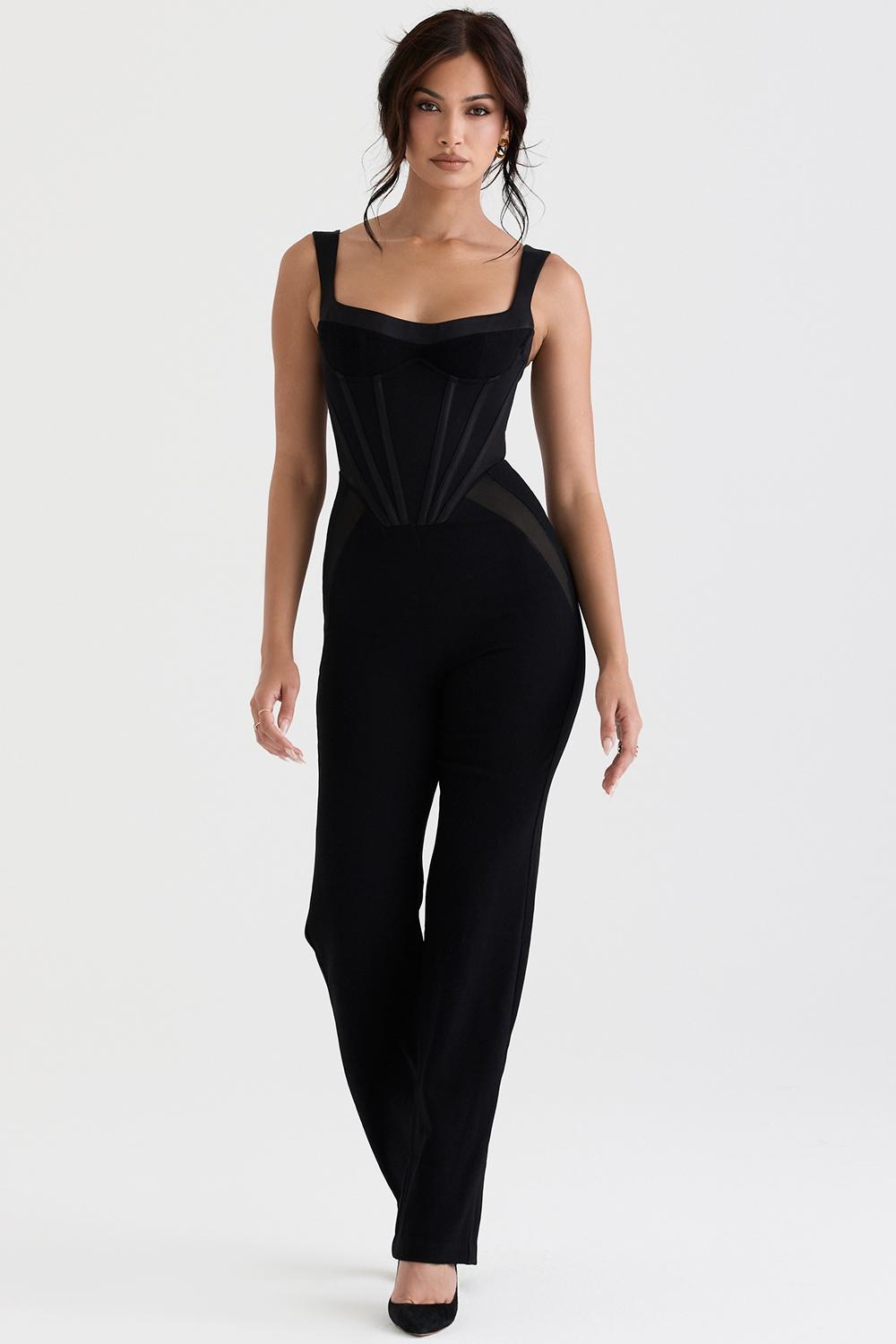 Mylene Black Corset Jumpsuit Product Image