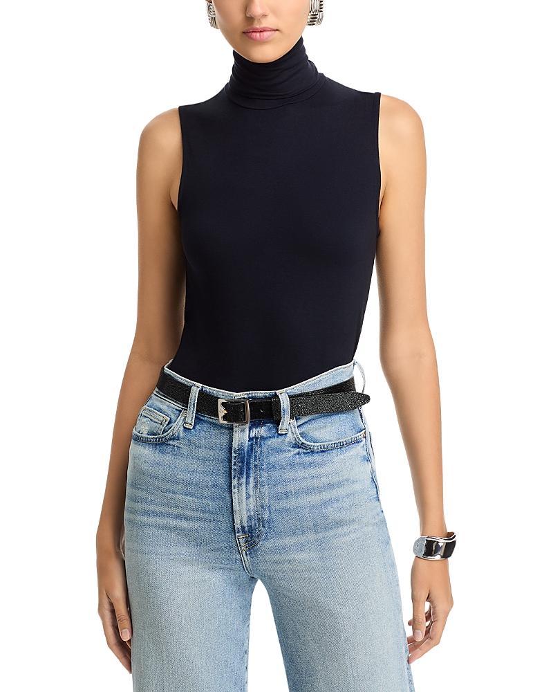 Soft Touch Viscose Sleeveless Turtleneck Top Product Image