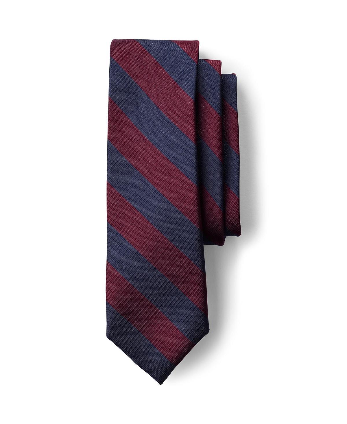 Lands End Mens Stripe To Be Tied Tie - Classic navy Product Image