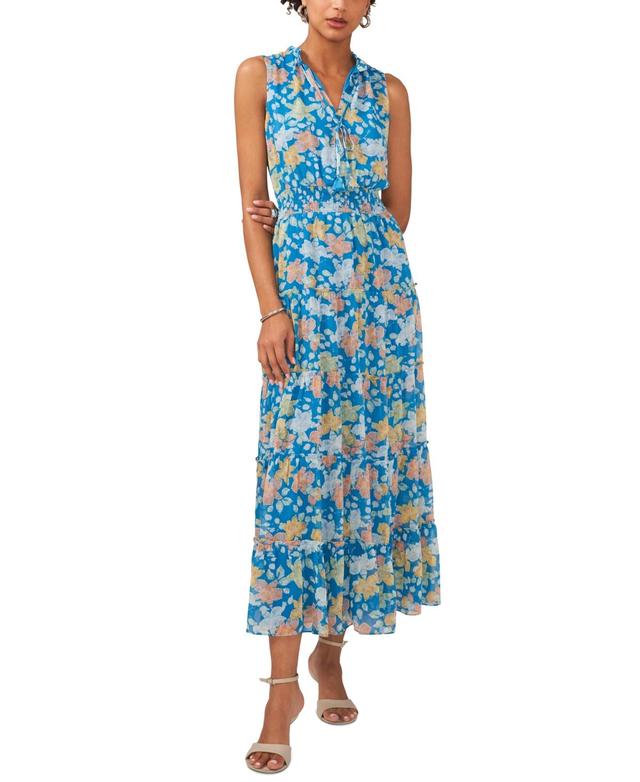 Women's Split Neck Sleeveless Maxi Dress Product Image