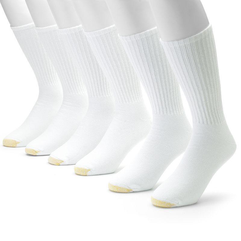 Mens 6-Pack Extended Athletic Crew Socks Product Image