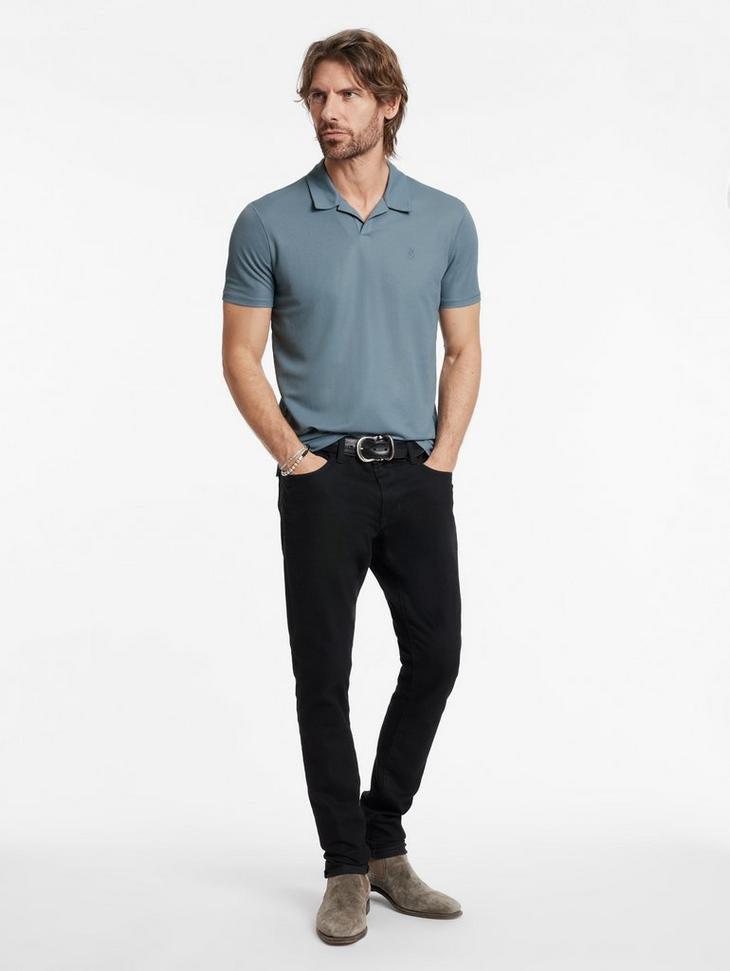 John Varvatos Short Sleeve Pique Polo Male Product Image