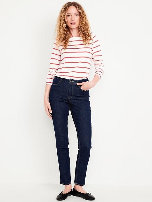 High-Waisted Wow Straight Jeans for Women Product Image