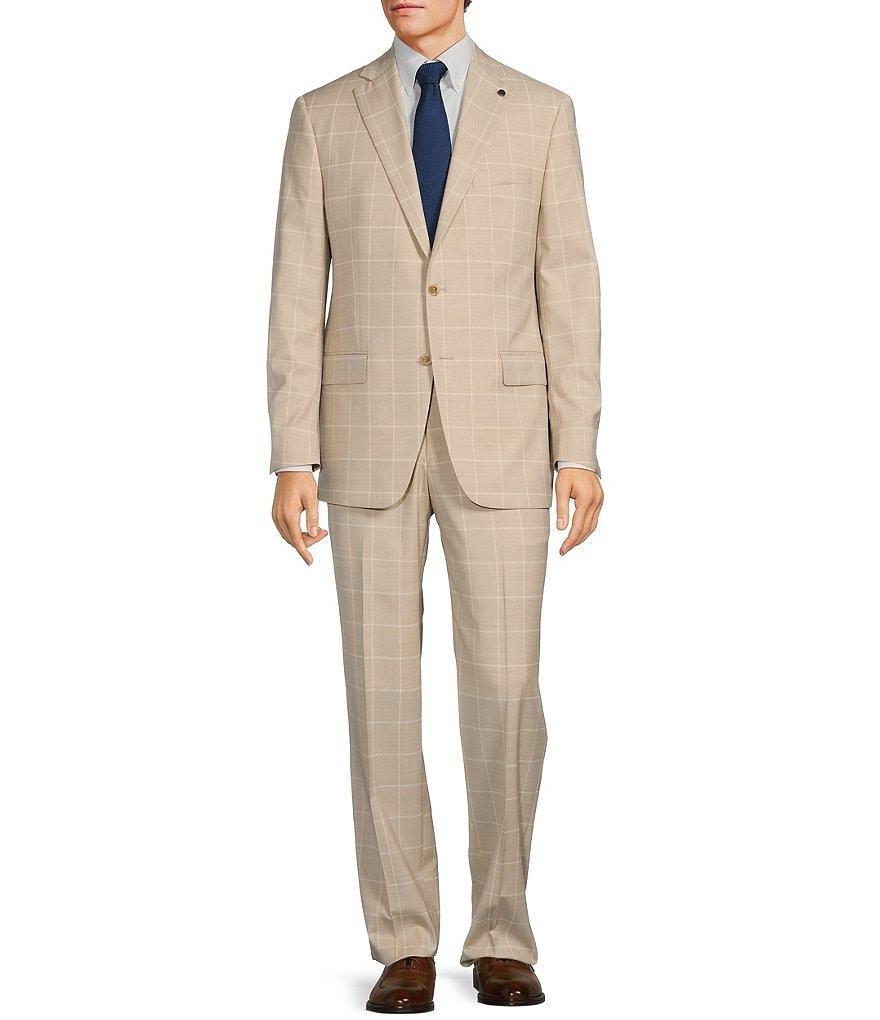 Hart Schaffner Marx Chicago Classic Fit Flat Front Window Plaid 2-Piece Suit Product Image