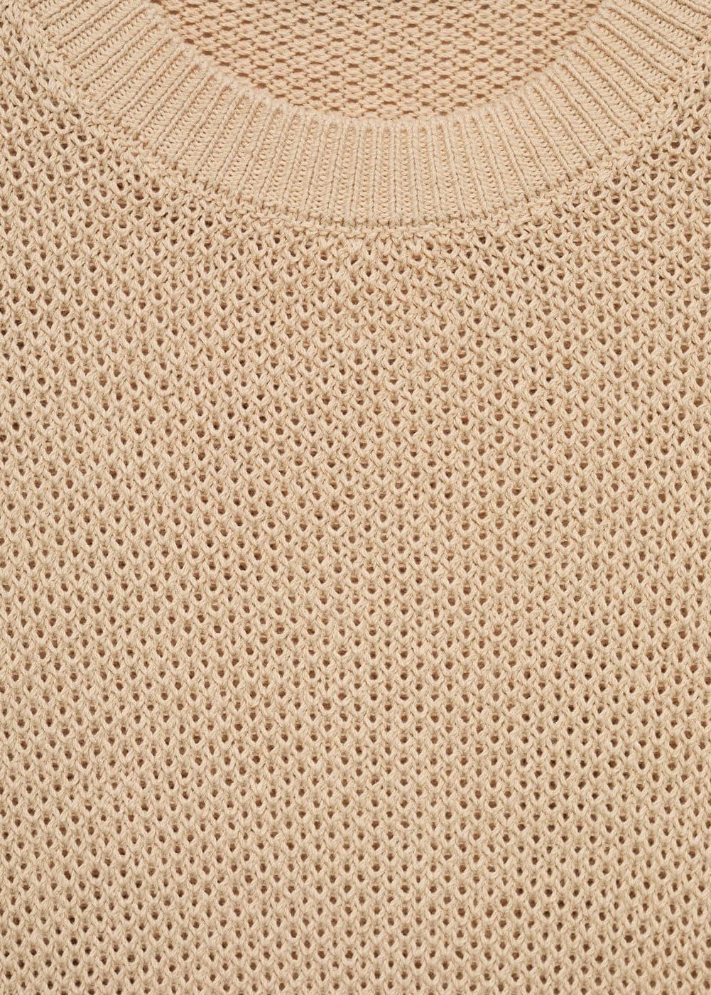 MANGO MAN - Structured cotton knit t-shirt beigeMen Product Image