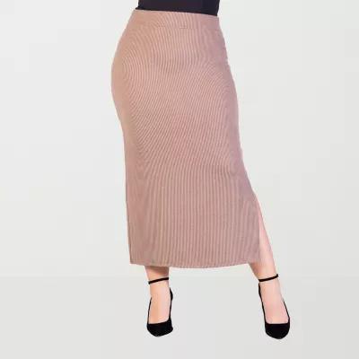 24seven Comfort Apparel Womens Maxi Skirt - Plus Product Image