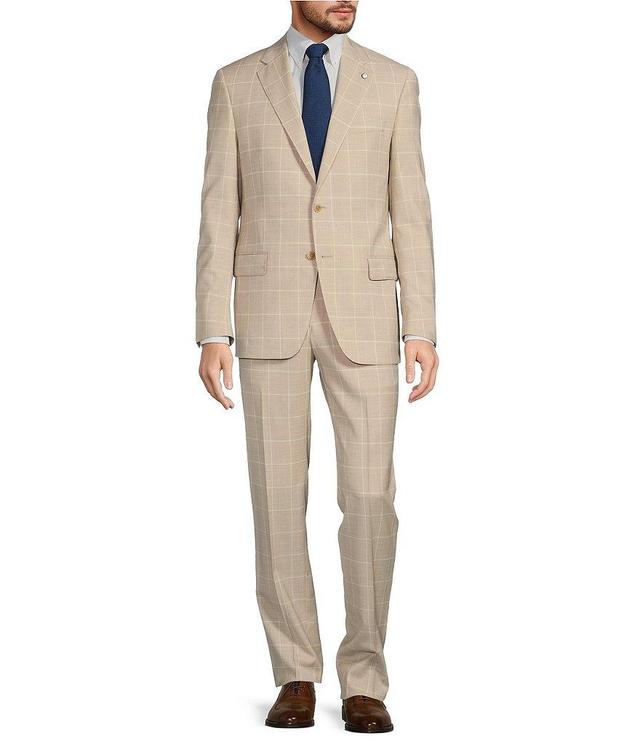 Hart Schaffner Marx New York Modern Fit Flat Front Grid Pattern 2-Piece Suit Product Image