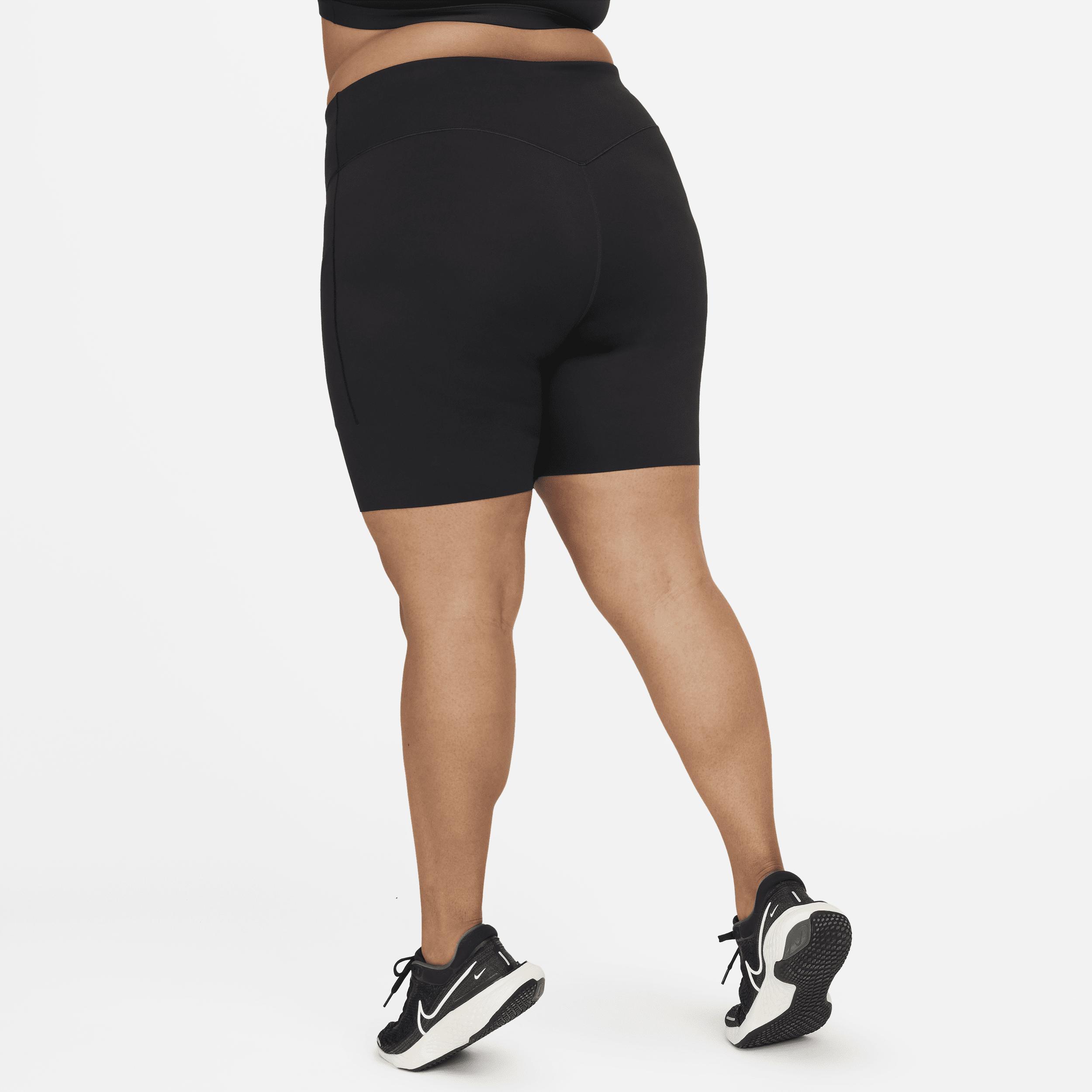 Nike Womens Universa Medium-Support High-Waisted 8 Biker Shorts with Pockets (Plus Size) Product Image