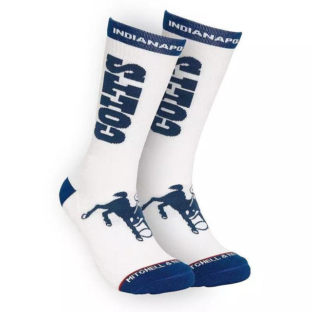 Mens Mitchell & Ness Indianapolis Colts Throwback Kick Off Crew Socks Product Image