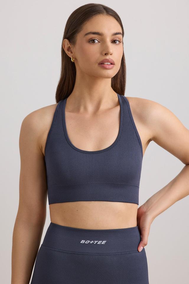 FlexiRib Wide Strap Sports Bra in Slate Female Product Image