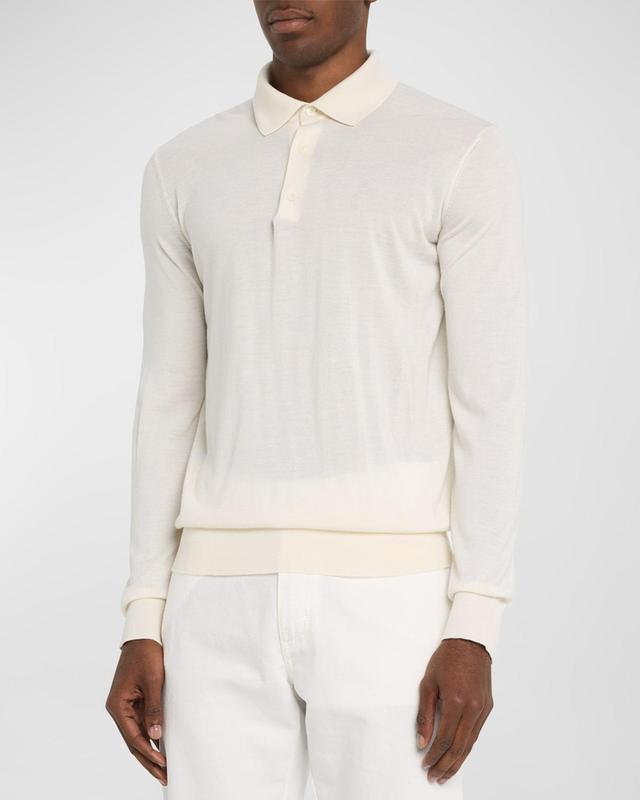 Mens Casheta Cashmere-Silk Polo Sweater Product Image