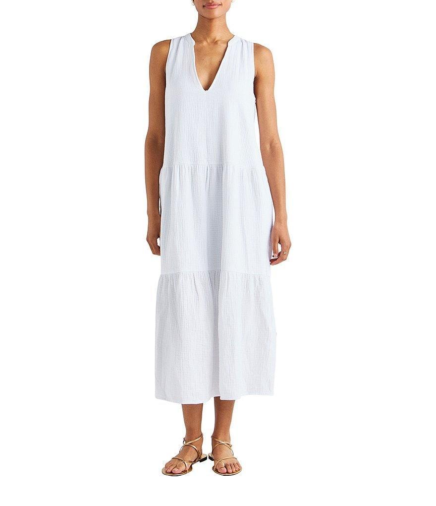 Splendid Sumner Gauze V-Neck Sleeveless Pullover Maxi Dress product image