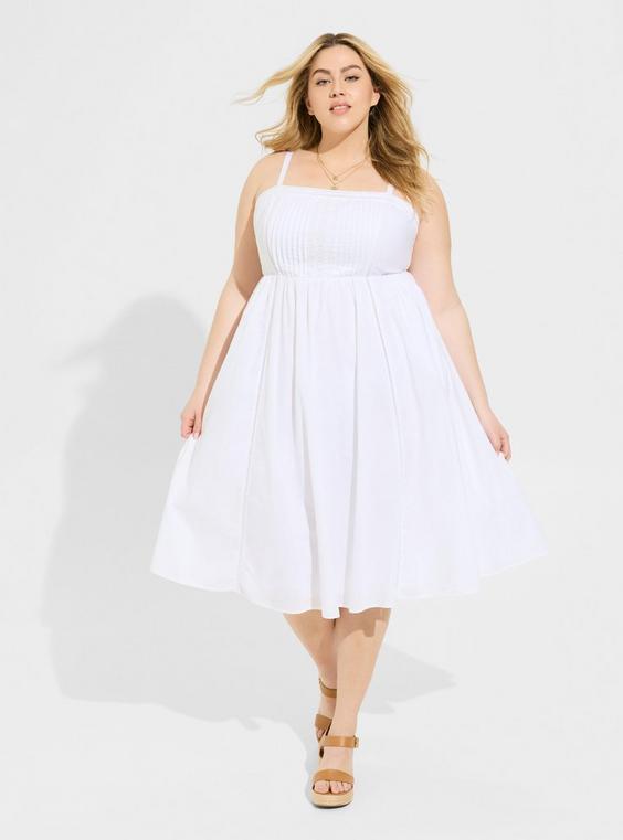 Midi Voile Pleated Bodice Sundress Product Image