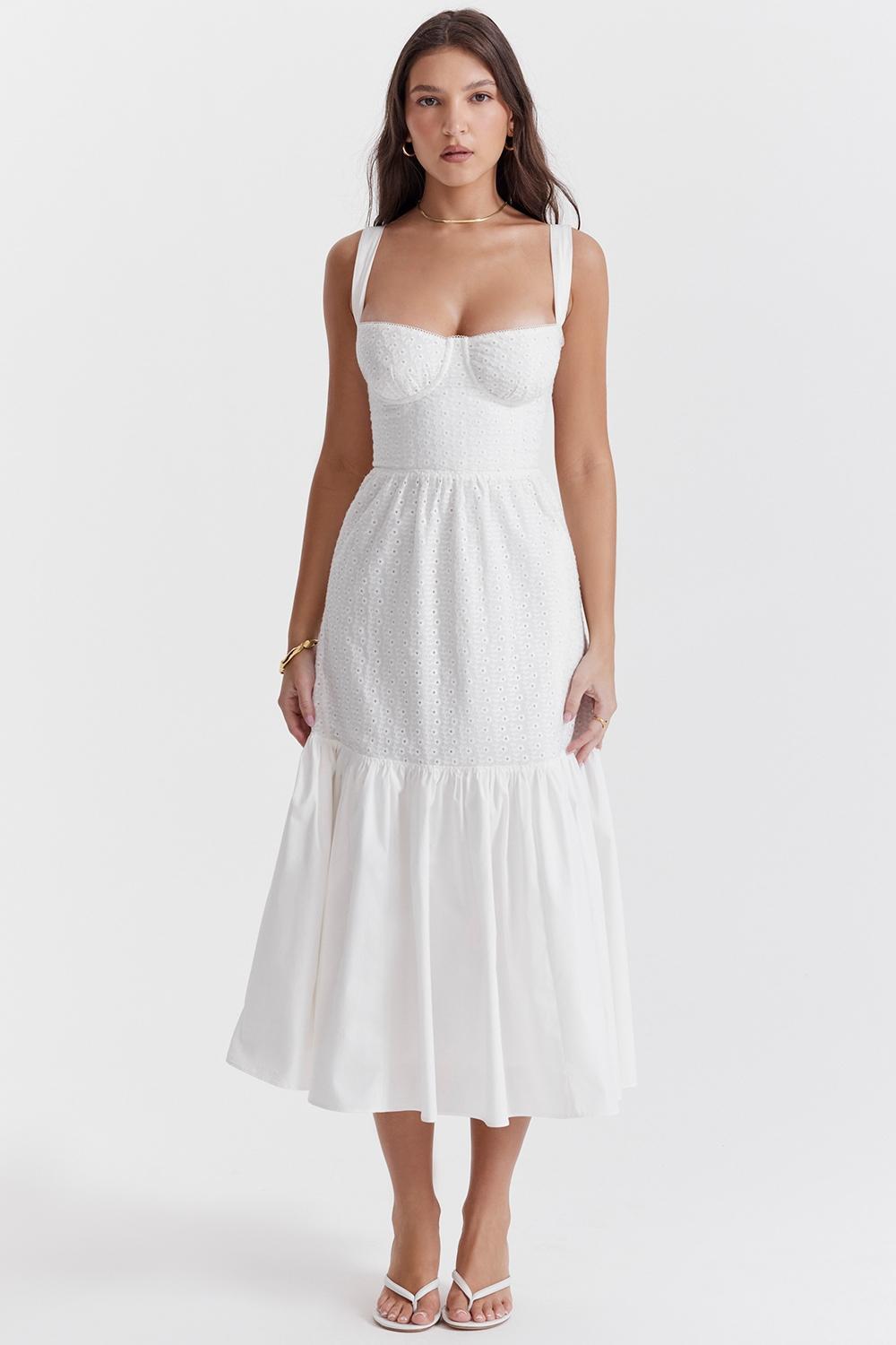 Elia White Broderie Anglaise Midi Sundress Product Image