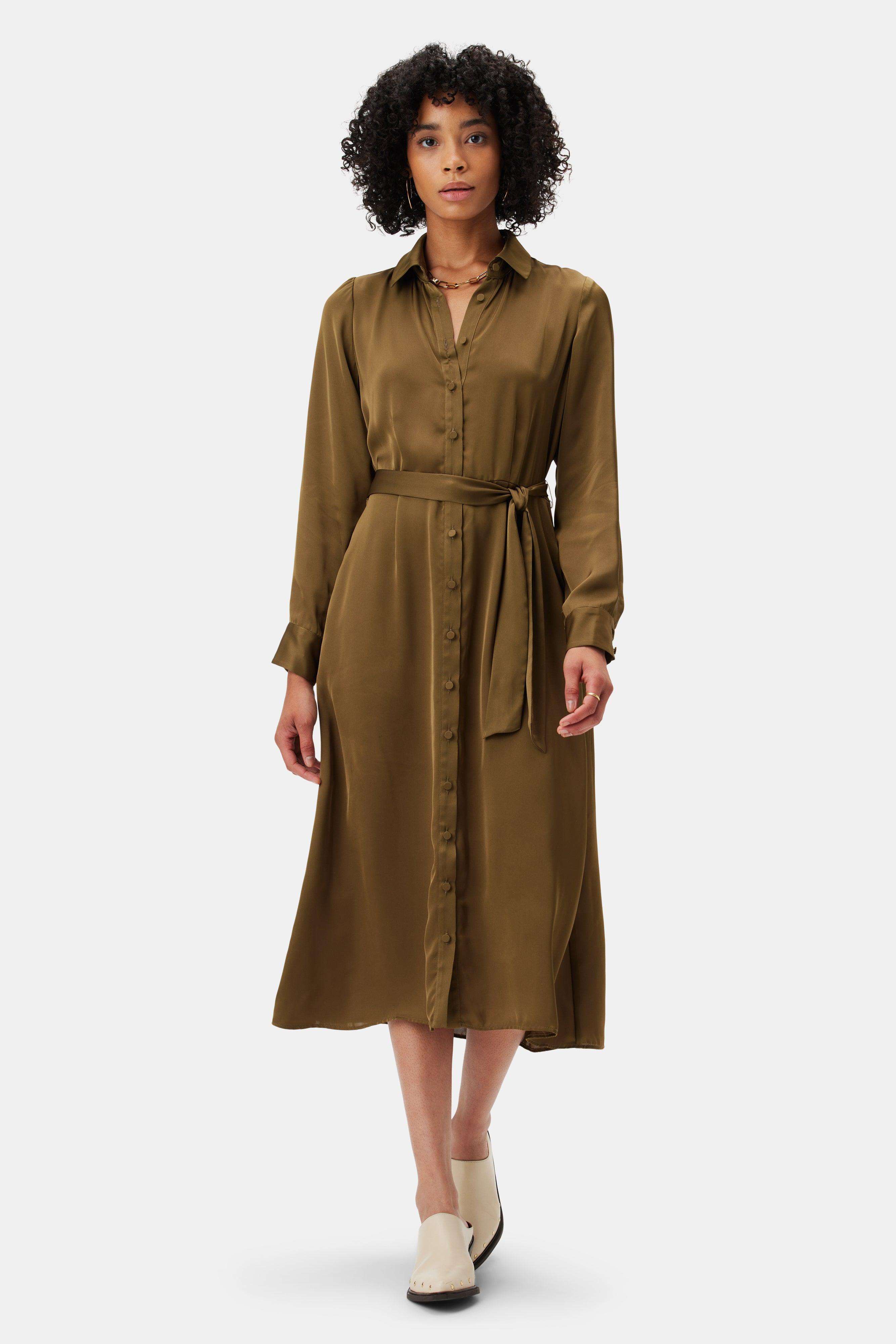 Joyce Dress - Bronzed Olive Product Image