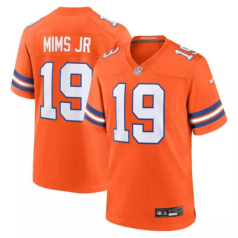 Mens Nike Marvin Mims Jr Denver Broncos Mile High Collection 1977 Throwback Player Game Jersey Product Image