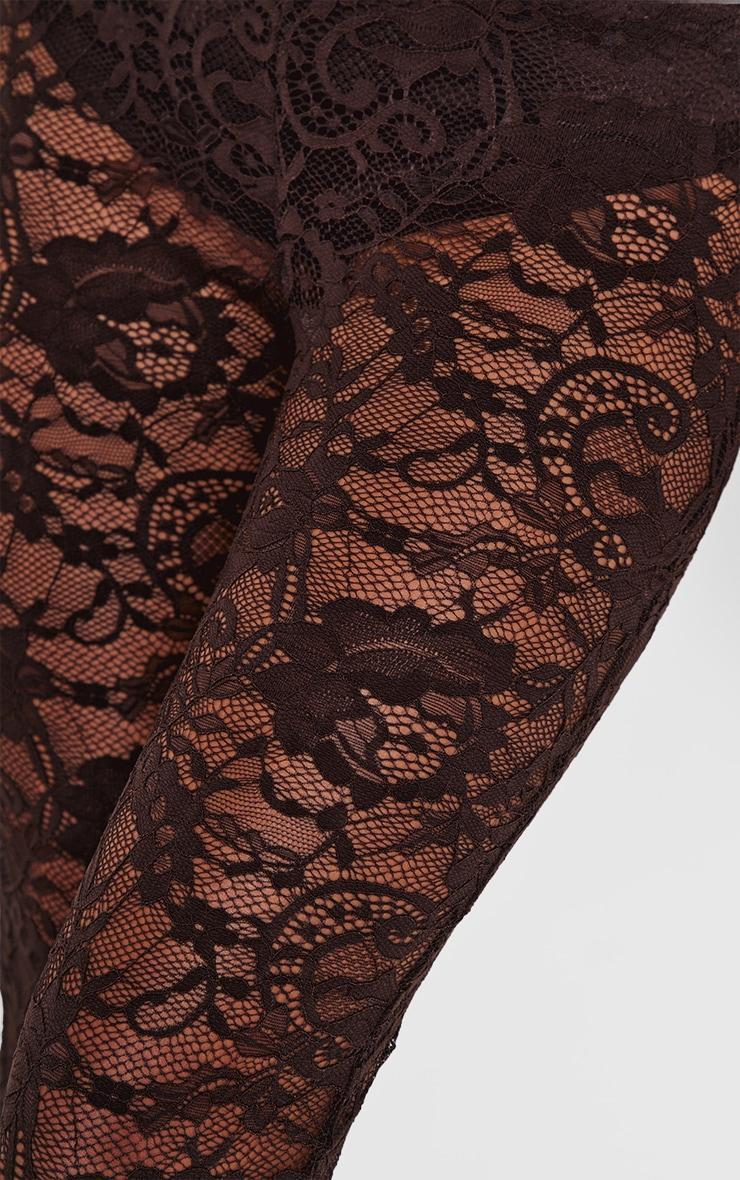  Chocolate Lined Lace Flared Pants Product Image