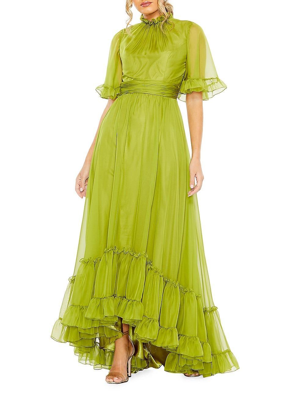 Womens Evening Chiffon High-Low Gown Product Image