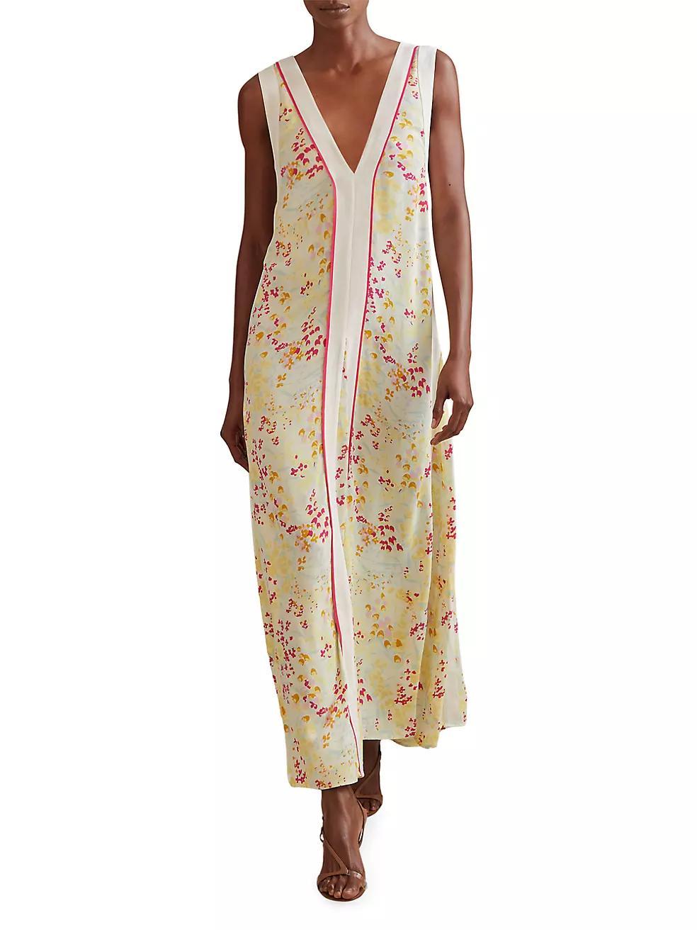 Eliza Floral V-Neck Maxi Dress Product Image