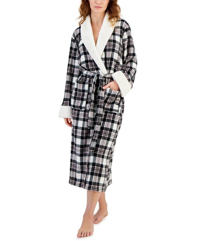 Charter Club Womens Long-Sleeve Plaid Self-Tie Robe, Created for Macys Product Image