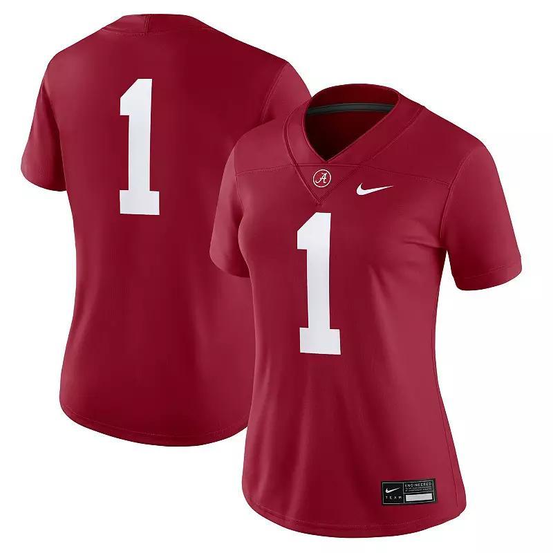 Womens Nike #1 Crimson Alabama Crimson Tide Game Jersey product image