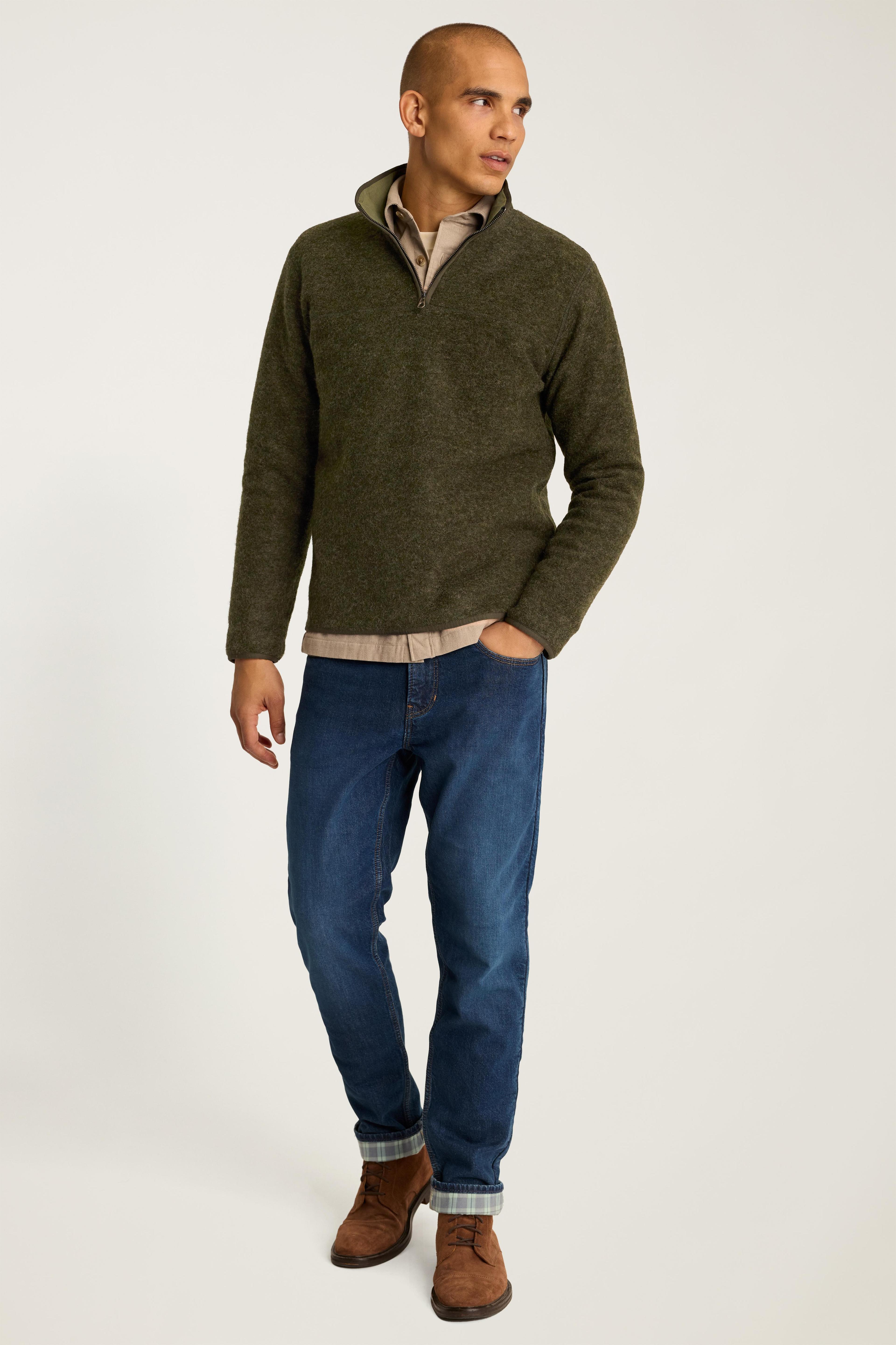 Italian Wool Fleece Half Zip Product Image