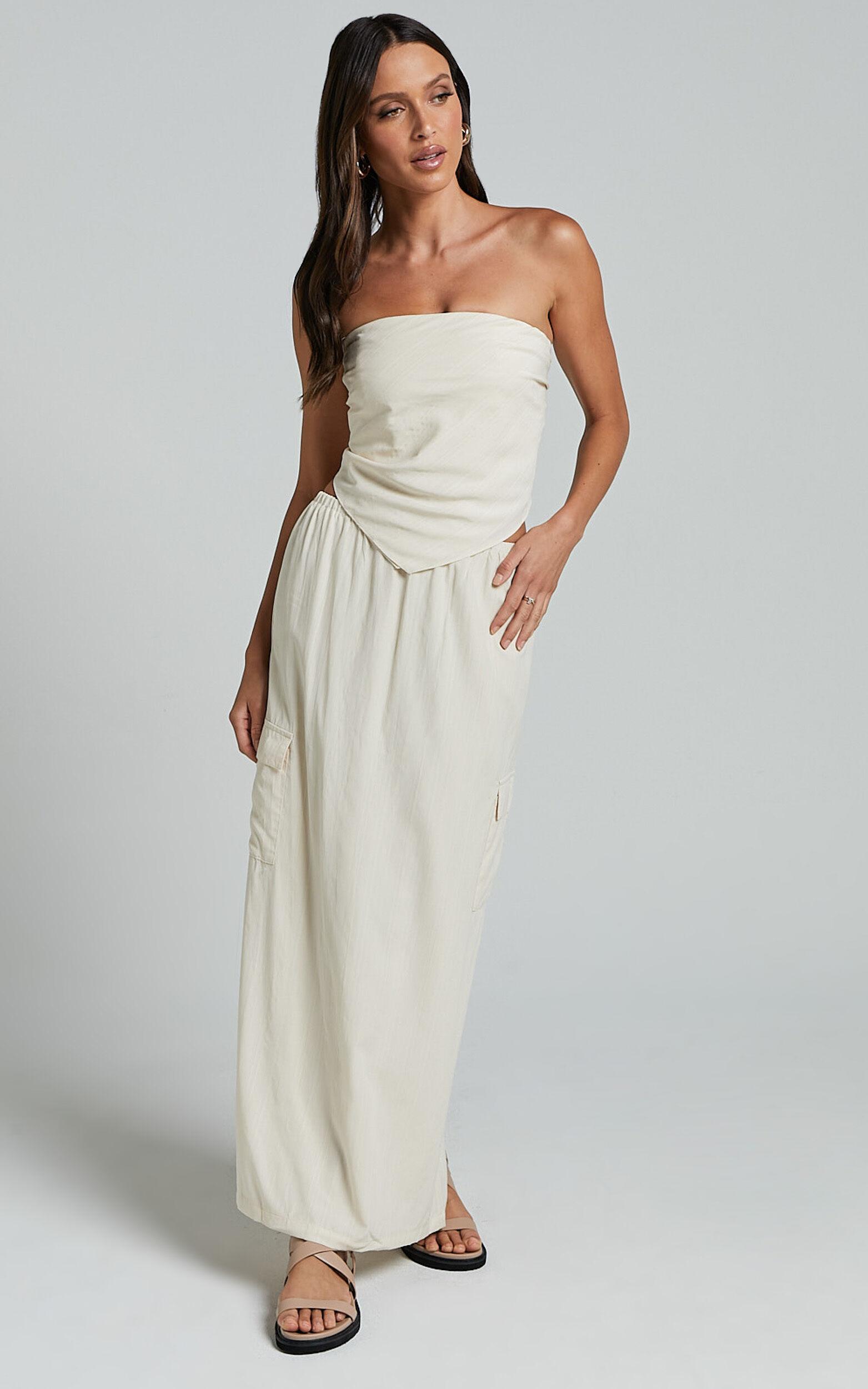 Runaway The Label - Picilo Long Midi Skirt in Stone product image