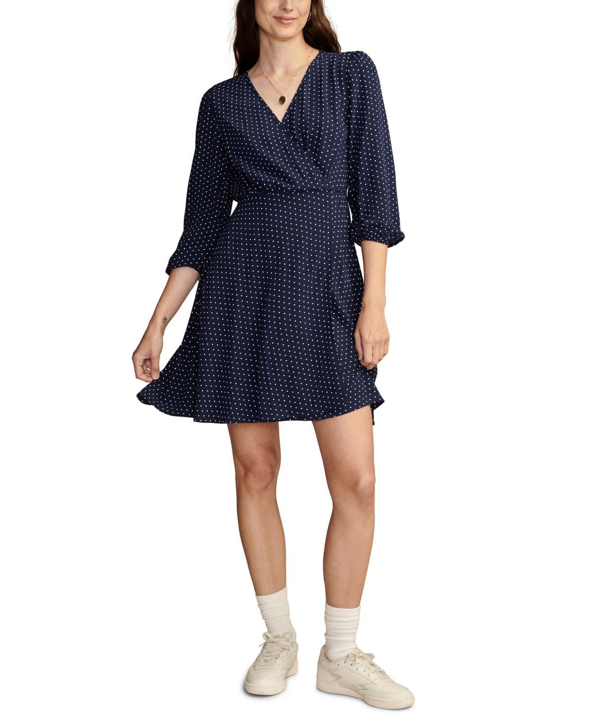 Lucky Brand Womens Polka Dot Wrap Dress Product Image