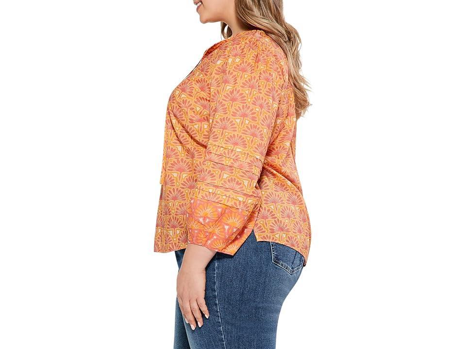 NIC+ZOE Plus Size Swan Rays Top Multi) Women's Clothing Product Image