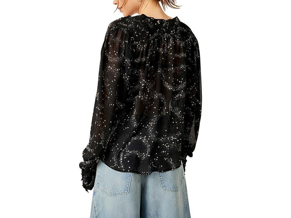 Free People Stars Align Printed Top (Night Combo) Women's Clothing Product Image