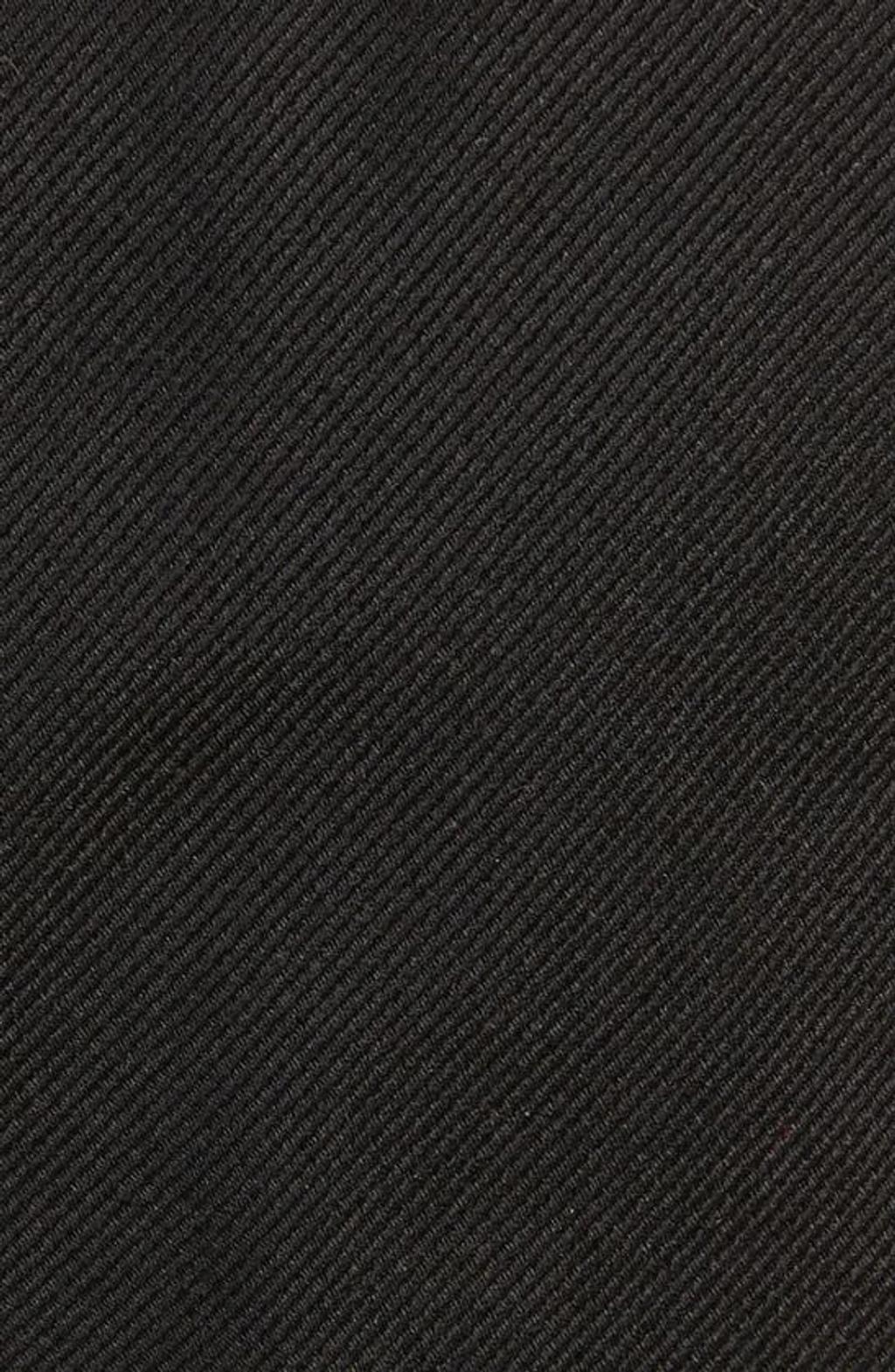 Solid Ribbed Silk Classic Tie In Black Product Image