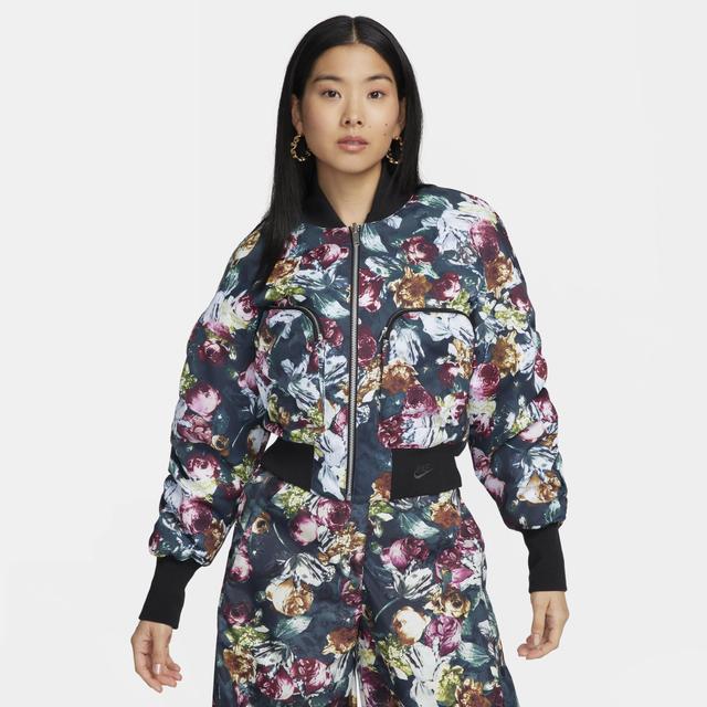 Women's Nike Sportswear Tech Pack Therma-FIT Oversized Reversible Floral Bomber Jacket Product Image