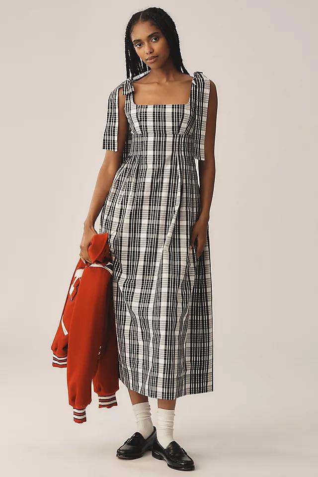 Maeve Square-Neck Tie-Strap Midi Dress Product Image