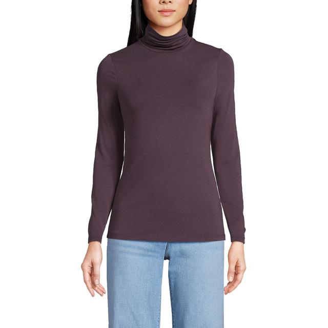 Womens Lands End Lightweight Fitted Turtleneck Product Image