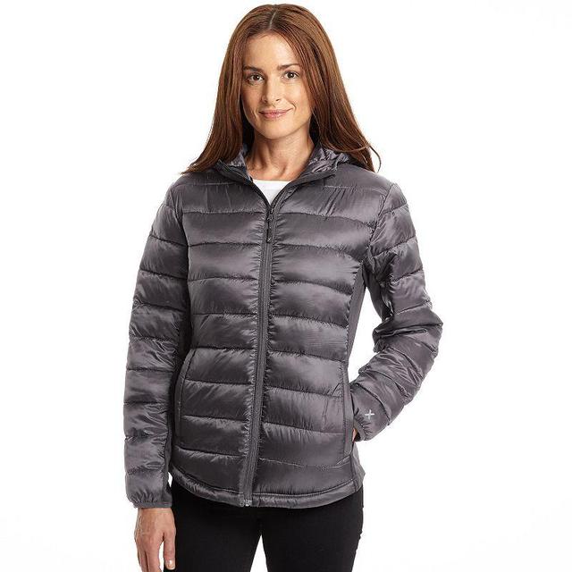 Womens Excelled Excelled Womens Hybrid Hooded Puffer Grey Product Image