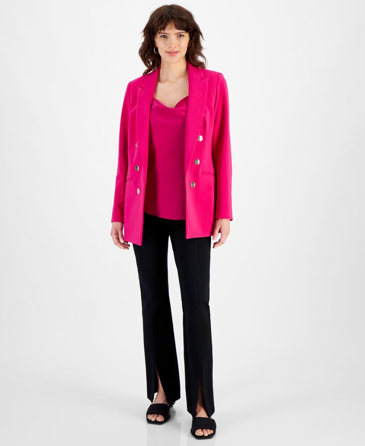 Women's Peak-Lapel Open-Front Long-Sleeve Blazer, Created for Macy's  Product Image